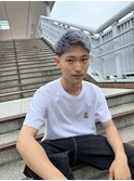 スウィングアップバング　短髪ハイトーンショートシルバーカラー