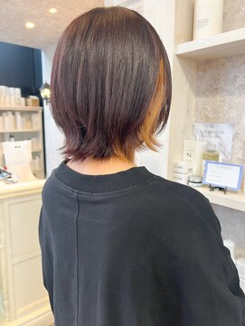 キャアリー(Caary) 福山市美容室Caary人気 レイヤー外ハネヘアインナーカラー