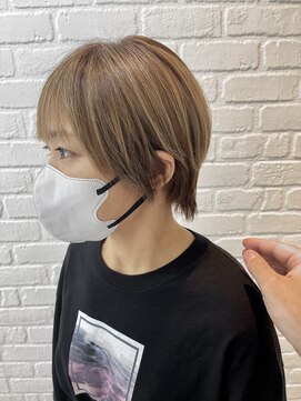 デイジー インデックスヘア 大島店(DAISY index hair) ハイライトカラーウルフショート白髪ぼかしグレージュカラー