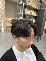 ビカムメンズヘアー 栄店(become men's hair)&nbsp;【ニュアンスツイスパ×刈り上げセンターパート】名古屋栄パーマ