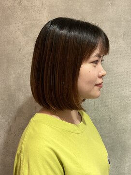 ヘアースペースブルームエア HAIR SPACE BLOOM Ea 酸性ストレート【ボブスタイル】