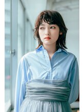 フレイムスヘアーアンドリラックス 西川口店 イメチェン前髪ウェーブパーマこなれミディアンブレラカラー