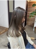 レイヤーカット ミルクティーハイライト  髪質改善 神戸三宮元町
