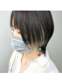 インナーカラーブルーグリーン