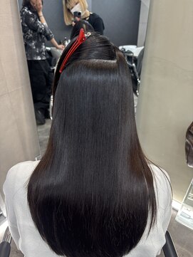 ファビ 渋谷(Fab) くびれヘア/暗めカラー/アプリコットオレンジ/縮毛矯正