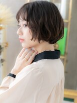 カバーヘア ブリス 大宮西口(COVER HAIR bliss) オリーブアッシュマッシュパーマショートボブh4大宮20代30代40代