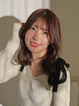 ベレッタ 枚方店(veretta.) レイヤーカット/大人かわいい/ココアブラウン/ひし形ミディ