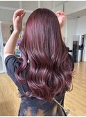 【新宮/古賀】ブリーチなしで作るワインレッド／ピンクブラウン