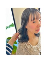 纏う美容室&nbsp;透け感カラーのミディアムボブ