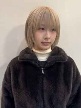 ナループロアボタン(Nalu pu loa BOTAN) ボブ/レイヤーボブ/ホワイトベージュ