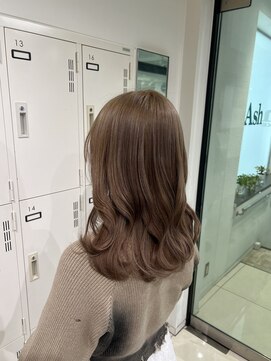アッシュ 吉祥寺店(Ash) 【ブリーチ2回】透明感たっぷりミルクティーベージュ