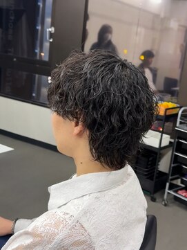 プルーブトウキョウ 渋谷(PROVE TOKYO) 爽やかビジネスツーブロック無造作ナチュラル波巻きパーマウルフ