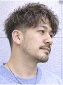 刈り上げセンターパート/波巻きツイストスパイラル/心斎橋