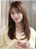 ☆デジタルパーマコテ巻き風パーマレイヤーカット韓国ヘア小顔
