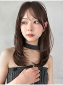 シースルーバングくびれヘア大人可愛い外ハネボブ#620g0722