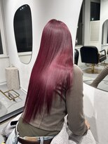 ボルド(Bordo) ブリーチ歴でつくるチェリーブロッサムカラー(根元ブリーチなし