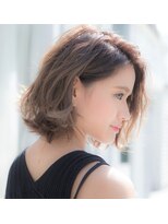 ミエル ヘア 新宿(miel hair) 【miel hair】耳かけ無造作ウェーブ