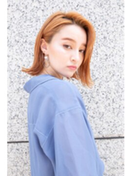 ラフィス ヘアーフラム 難波戎橋2号店(La fith hair flamme) 【La fith】 オレンジ×ミディアム