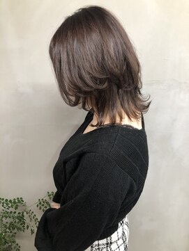 ジーナ 梅田(Zina) 大人ボブ_セシルカットココアブラウンフリンジウェーブ03