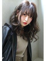 ブラン 広島八丁堀(Blanc)&nbsp;【Blanc/広島】モノトーンアッシュ＿毛先パーマ＿セミロング