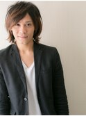 伸びかけくすみカラーと大人ウルフマッシュA