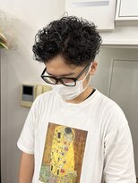 メンズカット　刈り上げ　癖毛　パーマ