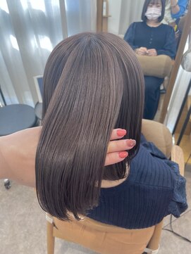 ラベンダーベージュ/ブリーチなしダブルカラー/横浜