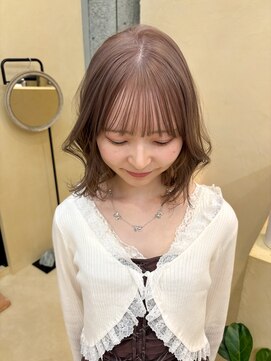 スニュウ(snuw) 似合わせカットボブ小顔カットミルクティグレージュ