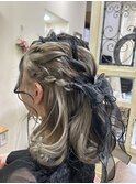 結婚式お呼ばれヘア ハーフアップ