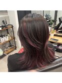 レイヤーカット×ハイライトカラー