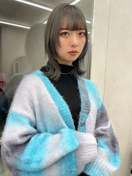 ロンド マーレ 天神大名店(Lond mare) 梶原指名 レイヤースタイル ブリーチ無しダブルカラー 韓国