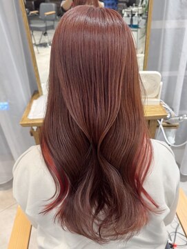 リアンバイアリュール(Lian by Allure) ピンクベージュイヤリングカラーデザインカラーレイヤーカット