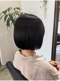 大人ボブレイヤーカットアッシュカラーダブルカラーおしゃれ女子