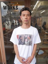 ワークス ヘアデザイン(WORKS HAIR DESIGN) メンズショートカーリーハイライトスタイル