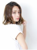  【La fith】 カーキグレージュ×切りっぱなしボブ