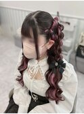 編みおろしハーフツインテール