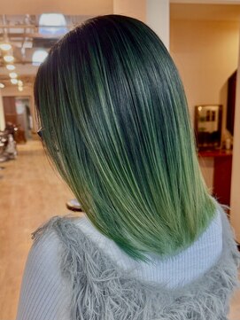 ブリッツ レボ(BLITZ-REVO) 着物ヘア/ダークアッシュ/ミディアムレイヤーカット/柏駅