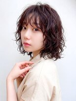 ブロッサム 東武練馬店(Blossom)&nbsp;抜け感パーマ小顔ボブレイヤー韓国風パーマブラウン似合わせ