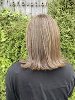 ロッカ ヘアーイノベーション(rocca hair innovation)&nbsp;パッツンハイライトボブ【稲毛美容室】【ボブ】【ハイライト】