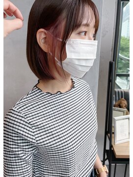 シェリム 栄(CHERIM) ペールピンクとボブ#ホワイトピンク 栄美容院20代30代