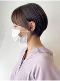 丸みショート_グレージュカラーボブウルフ_ba400241