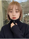 イメチェン 切りっぱなしボブ フルバング 似合わせカット