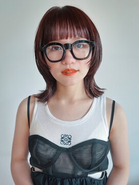 エニ 自由が丘(ENi) 黒髪/グレーベージュ/レイヤーロング/前髪パーマ[自由が丘駅]