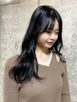 ハーフアンドハーフ(HALF and HALF)&nbsp;ローレイヤー/暗髪透明感カラー/顔周りカット/アッシュカラー