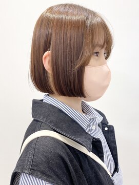 モリオフロムロンドン 松戸店(Morio from London) 【松戸　石山】顎ラインストレート切りっぱなしミニボブ
