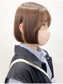 【松戸 石山】顎ラインストレート切りっぱなしミニボブ