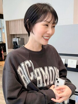 ケーツー あべのキューズモ-ル店(K-two) おとなショートヘア*前髪ありハンサムショート*アッシュブラック