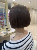 ナチュラルボブ 前下がりボブ 刈り上げショート30代40代50代60代