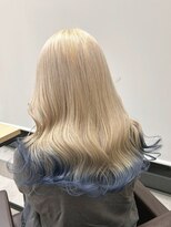 アレンヘアー 函館店(ALLEN hair)&nbsp;【毛先だけ推しカラー】*抜きっぱなし×水色*