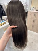 くびれヘア縮毛矯正アプリコットオレンジ夏ハイライト《用賀》